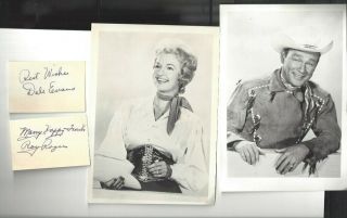 Roy Rogers Dale Evans Hand Signed Pages With Photos