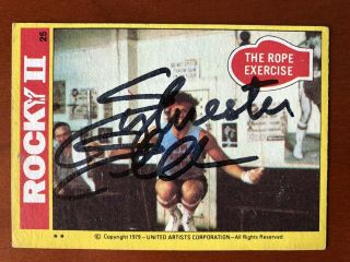 1979 Sylvester Stallone Rocky Ll Signed Autographed Trading Card 25 Cert