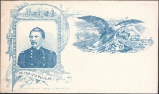 U.  S. ,  1860s.  Civil War Union Patriotic,  Gen,  Mcclellan,