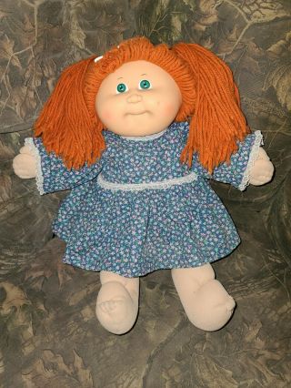 1985 Cabbage Patch Kids Doll,  Red Hair,  Green Eyes