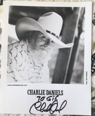 Charlie Daniels Hand Signed In Person Autographed 8 X 10 Photo W/coa
