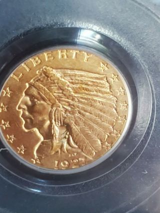 1927 Quarter Indian Head Gold Eagle $2.  50 Pcgs Au 58 Luster 90 Gold Coin