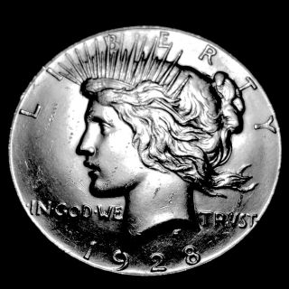 1928 - P Peace Silver Dollar Choice Bu King Of The Peace Dollars 3