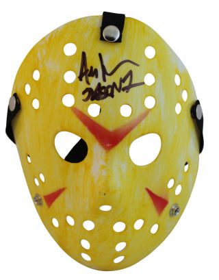 Ari Lehman Friday The 13th " Jason 1 " Signed Yellow Jason Mask Bas Witnessed