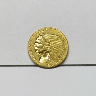 1914 $2.  50 Indian Head Gold Quarter Eagle