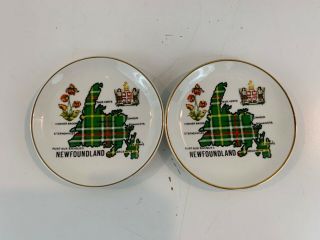 Vtg Lord Nelson Pottery English Porcelain Coasters w/ Newfoundland Dec. 2