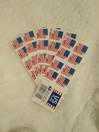 100 Usps Us Flag Forever Stamps 2018 - 5 Booklets Of 20
