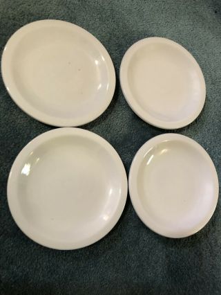 Crate & Barrel Culinary Arts Cafeware White Salad Plates Set Of 4