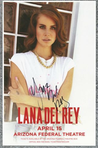 Lana Del Rey Autographed Concert Poster Video Games