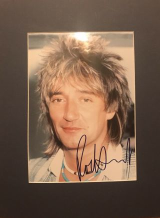 Rod Stewart Hand Signed In Person Autographed 8x10 Color Photo Matted