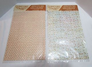 Concord Authentic Colonial Designs Miniature Wallpaper 2 Packs 10 " By 15 "