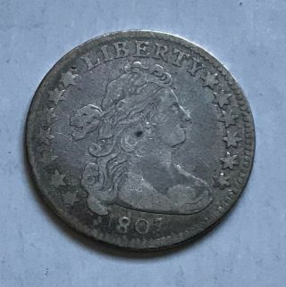 1807 Draped Bust Dime - Vf,  Details