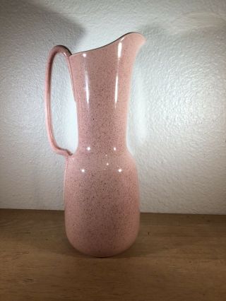 Vitage Red Wing Pottery Pitcher Pink Speckled Charles Murphy M1565 12 " Tall