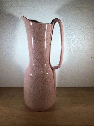 Vitage Red Wing Pottery Pitcher Pink Speckled Charles Murphy M1565 12 