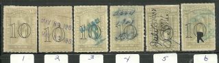 U.  S.  Revenue Documentary Stamp Scott R188 - $10 Issues Of 1900
