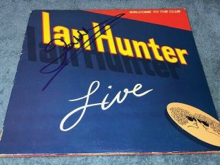 Mott The Hoople Ian Hunter Signed Autographed Live Record Album Lp