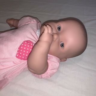 Lifelike,  Soft Body Baby Doll.  Sucks Thumb.  Jumpsuit.  Jc Toys Baby Doll