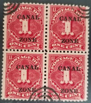 Canal Zone J12 Block F/vf Large Margins,  Very Light Cancel,  Only 10k Issued
