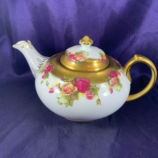 Royal Chelsea - Golden Rose (brushed Gold) Teapot 3 3/4 "