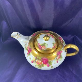 ROYAL CHELSEA - GOLDEN ROSE (BRUSHED GOLD) Teapot 3 3/4 
