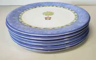 Set Of 6 Royal Doulton Melamine Lemon Tree11 " Dinner Plate Discontinued In 2001