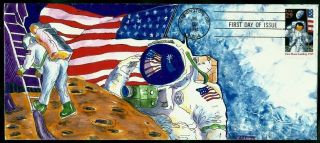 Attura Hand Drawn,  Hand Painted : 1994 The U.  S.  Moon Landing 25 Year Anniversary