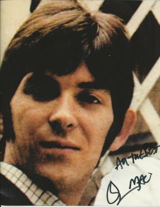 Ian Mclagen Of Small Faces Real Hand Signed Young Band Photo W/ Exact Proof