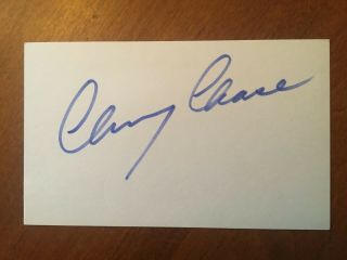 Chevy Chase Authentic Hand Signed Index Card - Caddyshack - Vacation Movies Snl