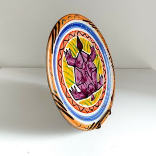 CLEMENTINA VAN DER WALT Ceramic Studio Art Pottery Turtle Dish/Dinner Plate 2