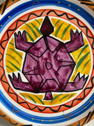 CLEMENTINA VAN DER WALT Ceramic Studio Art Pottery Turtle Dish/Dinner Plate 3