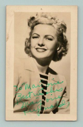 Actress Marjorie Reynolds Vintage Signed Autograph Movie Star Photo
