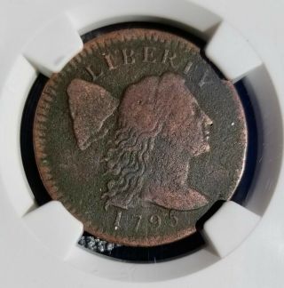 1795 Flowing Haired Cent Ngc Fine Details Plain Edge