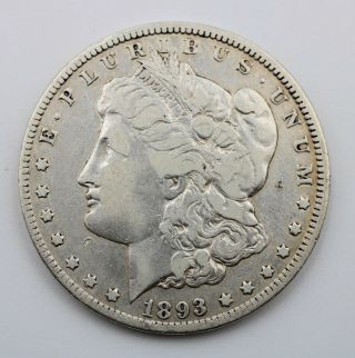 Key Date 1893 - O Morgan Silver Dollar Fine Details