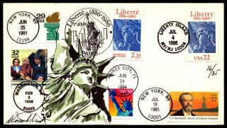 Scott 2224 22 Cents Liberty Joint Issue Wild Horse Hand Painted Fdc 16 Of 35
