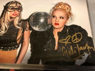 Cyndi Lauper Singer Signed 4x6 Photo Autographed Lady Gaga 2
