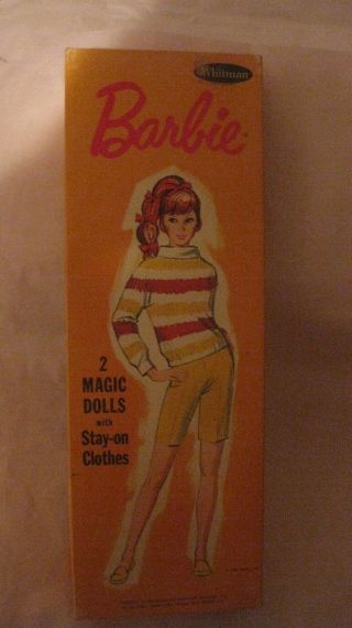 Barbie 2 Magic Dolls With Stay - On Cloths From Mattel For Whitman 1969 T138