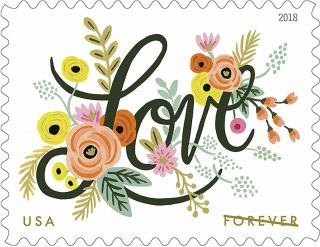Love Flourishes Forever Postage Stamps - 3 Sheets Of 20 (60 Stamps)