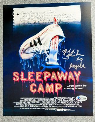Felissa Rose " Angela " Sleepaway Camp Horror Autograph Signed 8x10 Photo Beckett