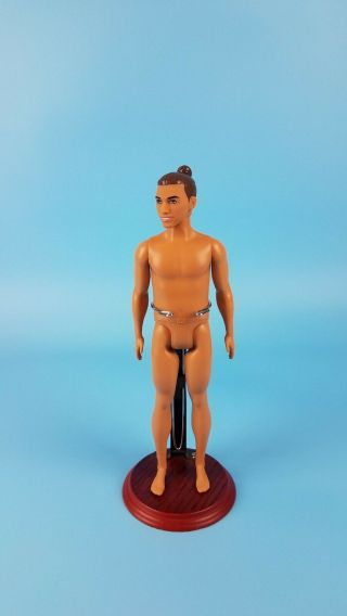 Mattel Barbie Fashionista 13 Brunette Ken Doll 12 " Man Bun Broad Body Nude Vguc