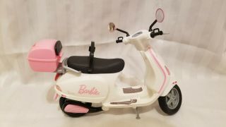 Barbie Vespa Doll Vehicle Scooter And Helmet Retired Set