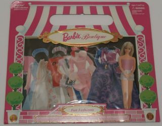 Barbie Boutique Fun Fashions Magicloth Magnetic Paper Dolls W/playmat.