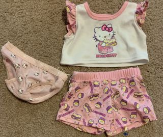 Build - A - Bear Hello Kitty Cupcakes Outfit Pink Pajamas Pj 