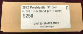2012 - D Grover Cleveland Presidential Dollar $250 Box (ogp)