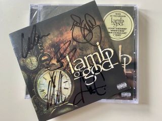 Lamb Of God Signed Cd Autographed By Whole Band Burn The Priest Randy Blythe