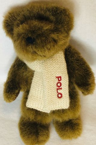Ralph Lauren Polo Plush Teddy Bear With Scarf 2001 Retired Small 7 Inch