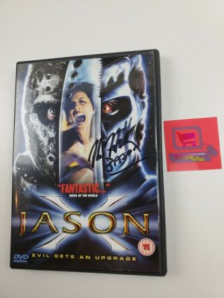 Kane Hodder Signed Jason X Dvd Paper Cover Autographed,  Disk Is And