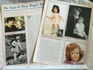 10 Page Doll History Article And Photos The Saga Of Mary Hoyer’s Dolls