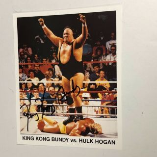 Wwf Wwe Legend King Kong Bundy Hand Signed Autographed 8x10 Photo Deceased
