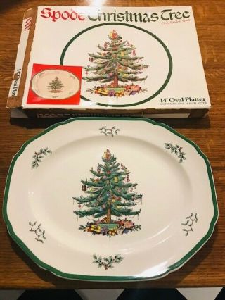 Spode Christmas Tree 14 - Inch Serving Platter - Made In England