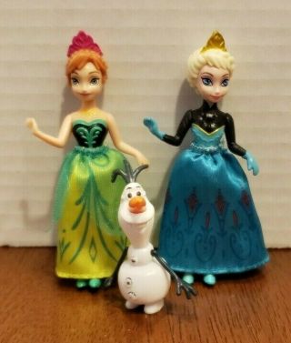 Disney Frozen Elsa & Anna Polly Pocket Dolls & Olaf Set
